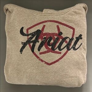 Ariat Beige and Red Hoodie